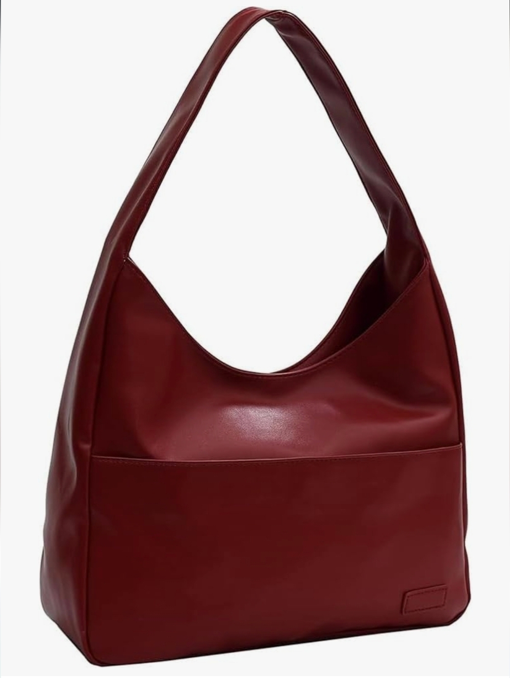 Stylish Burgundy Hobo Shoulder Bag